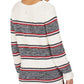 Blusa listrada de algodão Merseyside feminina Barbour, branca, tamanho 14