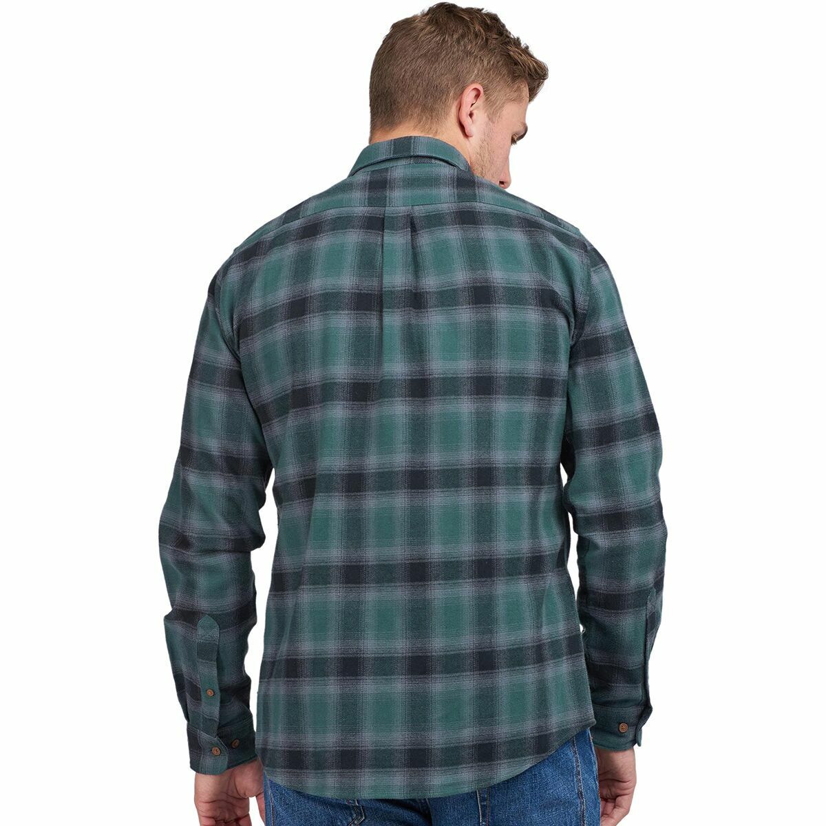 Camisa Barbour Joshua Masculina Verde Tamanho Médio