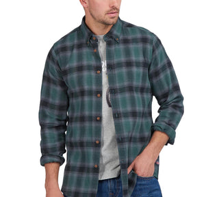 Camisa Barbour Joshua Masculina Verde Tamanho Médio