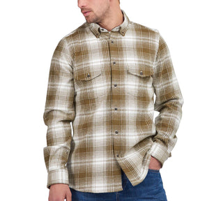 Barbour Men's Kit Check Shirt Brown Size Medium