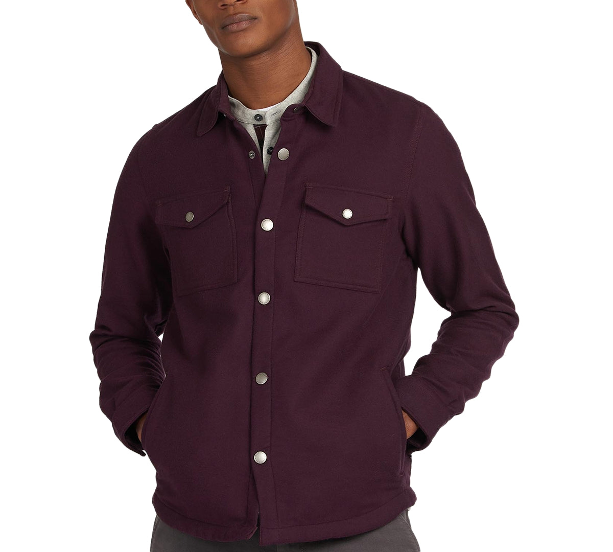 Camisa Carrbridge Over Masculina Barbour Roxa Tamanho M