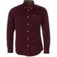 Camisa Barbour Ramsey Tailored Fit de veludo cotelê masculina vermelha tamanho pequeno