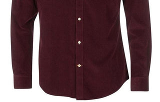 Camisa Barbour Ramsey Tailored Fit de veludo cotelê masculina vermelha tamanho pequeno