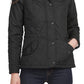 Jaqueta acolchoada com capuz Millfire feminina Barbour, preta, tamanho 14