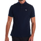 Camisa polo masculina Barbour Tartan Piquet Azul, tamanho médio