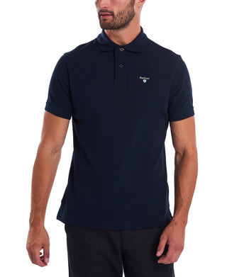 Camisa polo masculina Barbour Tartan Piquet Azul, tamanho médio