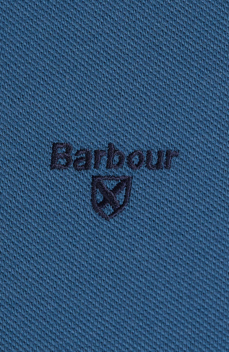 Camisa polo masculina Barbour Tartan Piquet Azul, tamanho médio