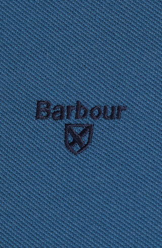 Camisa polo masculina Barbour Tartan Piquet Azul, tamanho médio