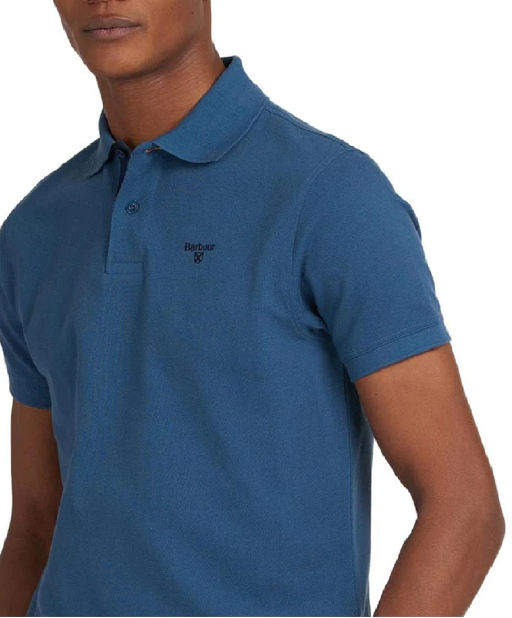 Camisa polo masculina Barbour Tartan Piquet Azul Tamanho P