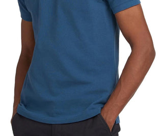 Camisa polo masculina Barbour Tartan Piquet Azul Tamanho P