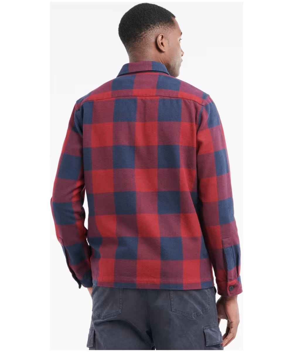 Camisa Barbour Hordon Over Masculina Azul Tamanho Grande