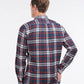 Camisa Barbour Masculina Hilltop Tailored Fit Xadrez Flanela Botões Azul Tamanho XXG