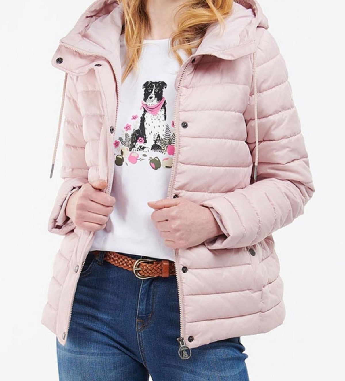 Jaqueta Barbour Seaholly Quilt Feminina Rosa Tamanho 4