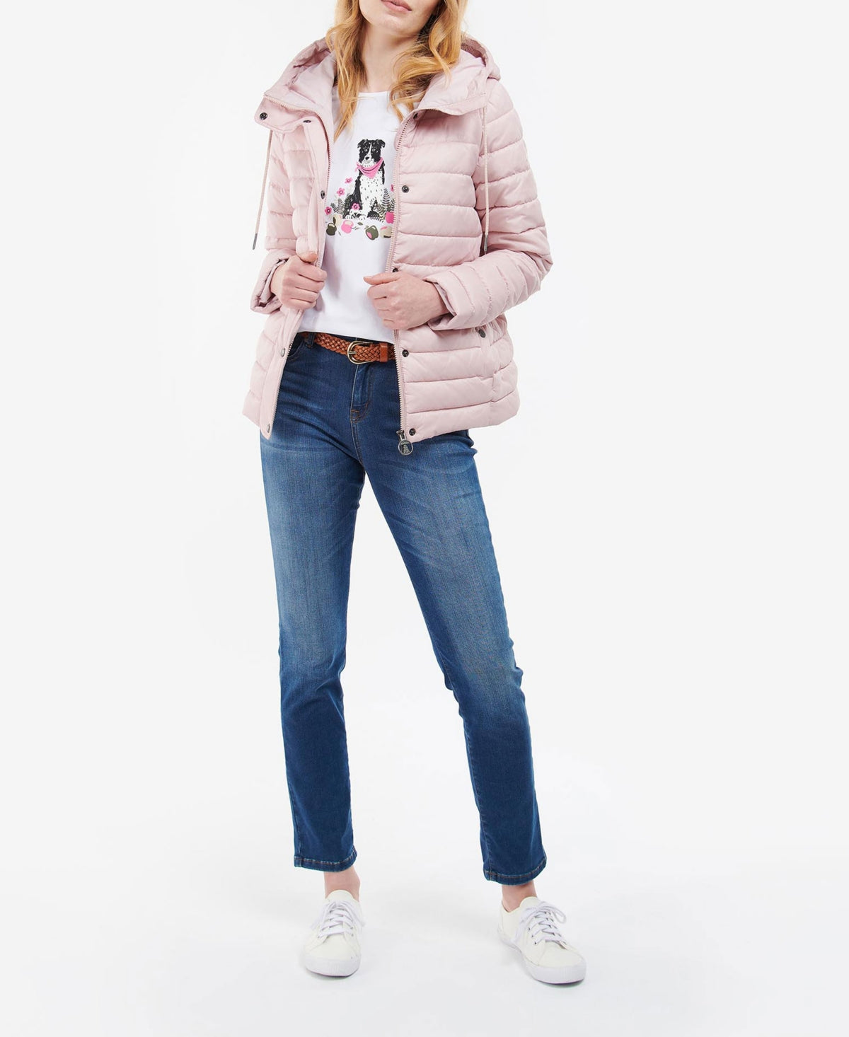 Jaqueta Barbour Seaholly Quilt Feminina Rosa Tamanho 4