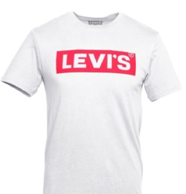 Camiseta Levi's Big E Box Tab Masculina Branca Tamanho Grande