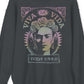 Moletom com estampa Frida Kahlo feminino Junk Food, preto, tamanho grande