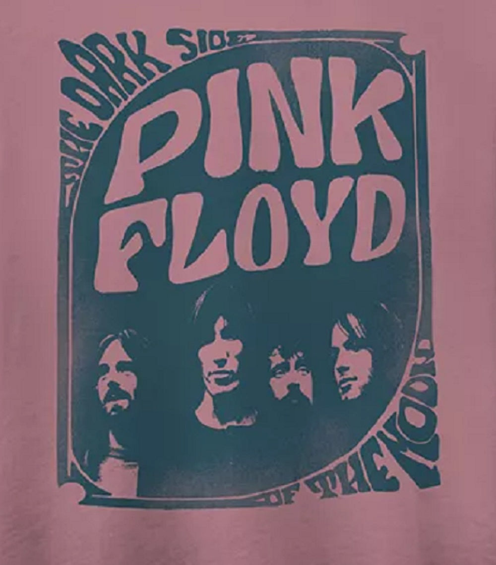 Camiseta curta de gola redonda Junk Food Cotton Floyd feminina, rosa, tamanho pequeno