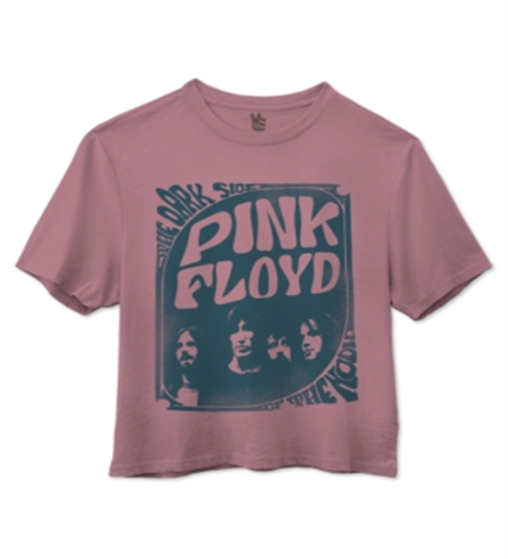 Camiseta feminina com estampa de gola redonda e estampa de comida lixo, roxa, tamanho grande