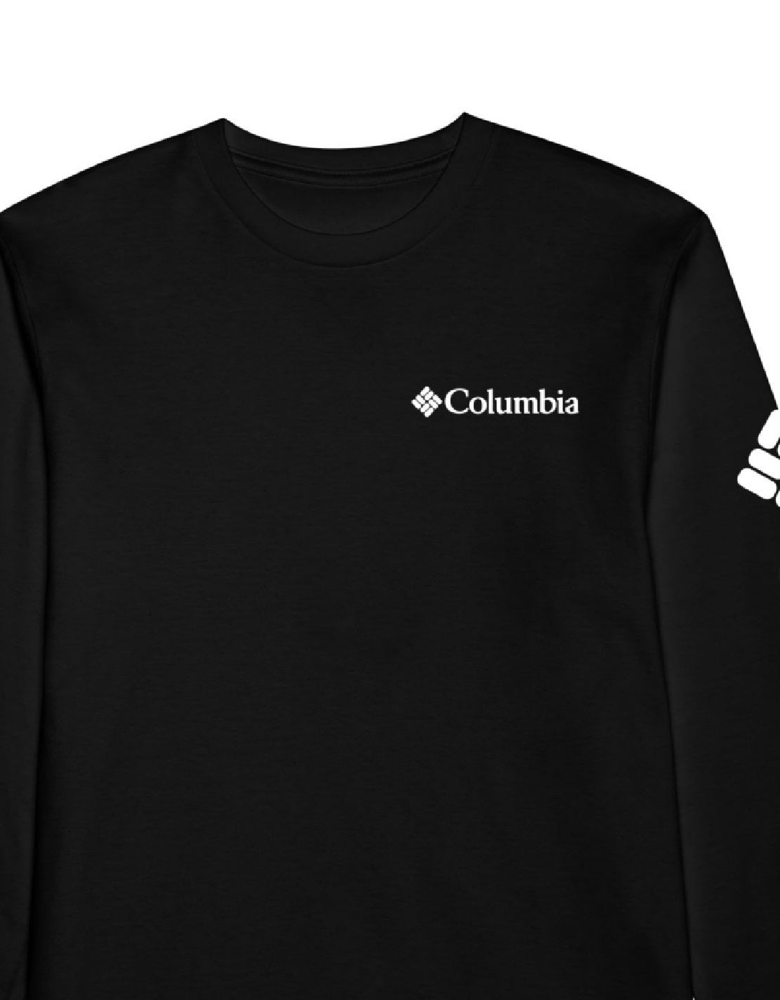 Camiseta Columbia Fundamentals Graphic Manga Longa Masculina Preta Tamanho XG