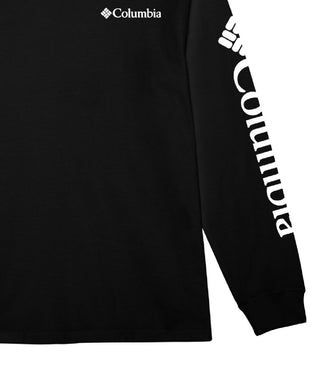 Camiseta Columbia Fundamentals Graphic Manga Longa Masculina Preta Tamanho XG