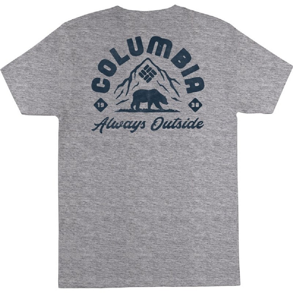 Camiseta Columbia Summit Manga Curta Masculina Cinza Tamanho Médio
