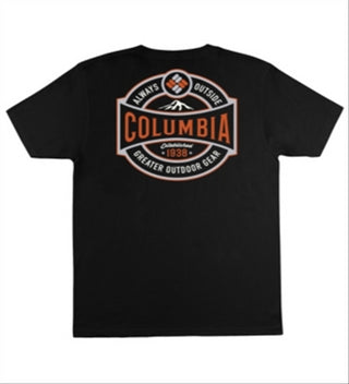Camiseta Columbia Brews de manga curta masculina, preta, tamanho X-G