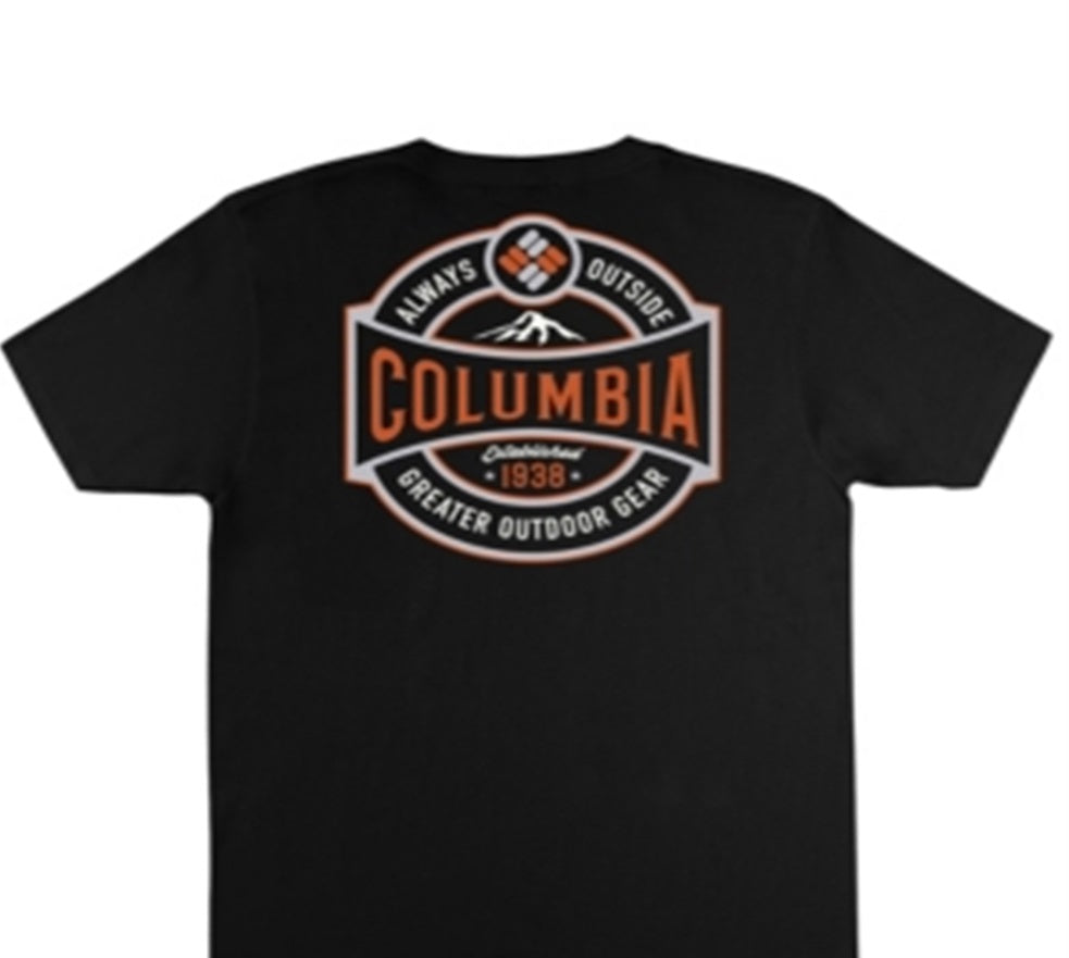 Camiseta Columbia Brews de manga curta masculina, preta, tamanho X-G