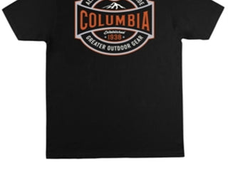 Camiseta Columbia Brews de manga curta masculina, preta, tamanho X-G