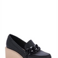 Mocassim plataforma Dolce Vita Haris em couro preto tamanho 9