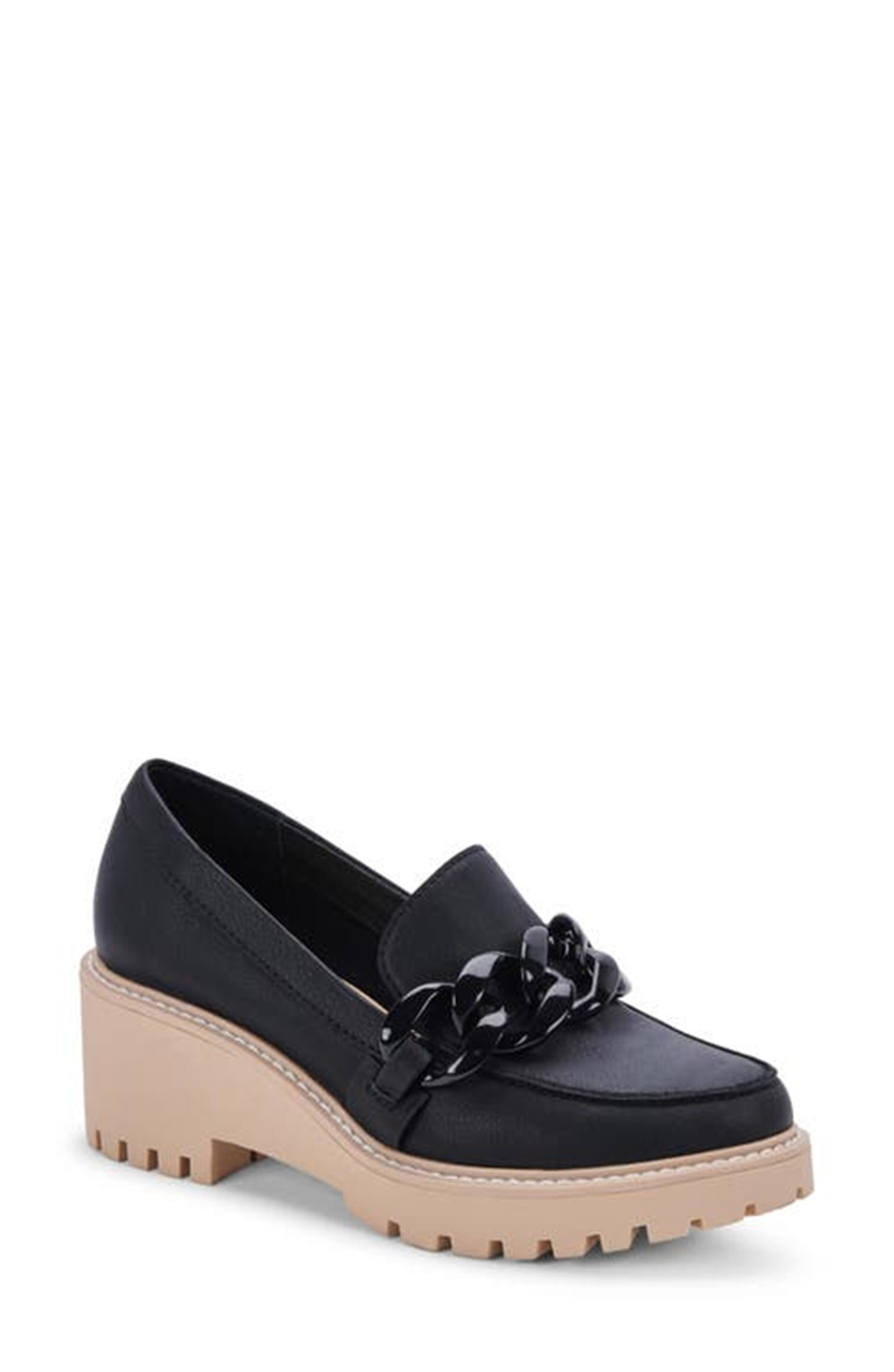 Mocassim plataforma Dolce Vita Haris em couro preto tamanho 9