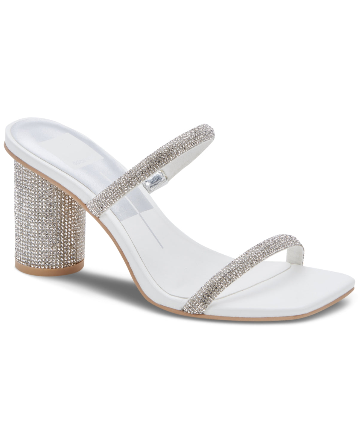 Sandália Slide Dolce Vita Noles Embelezada Feminina Branca Tamanho 8,5 M