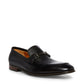 Steve Madden Aahron Mocassim de Couro Masculino Preto Tamanho 8 M
