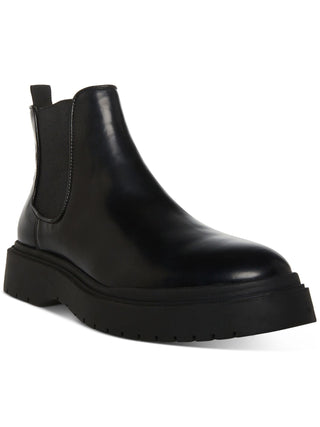 Botas Steve Madden Goring Comfort Aillem para Homem, Biqueira Redonda e Cunha, Pretas