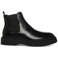 Botas Steve Madden Goring Comfort Aillem para Homem, Biqueira Redonda e Cunha, Pretas