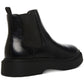 Botas Steve Madden Goring Comfort Aillem para Homem, Biqueira Redonda e Cunha, Pretas
