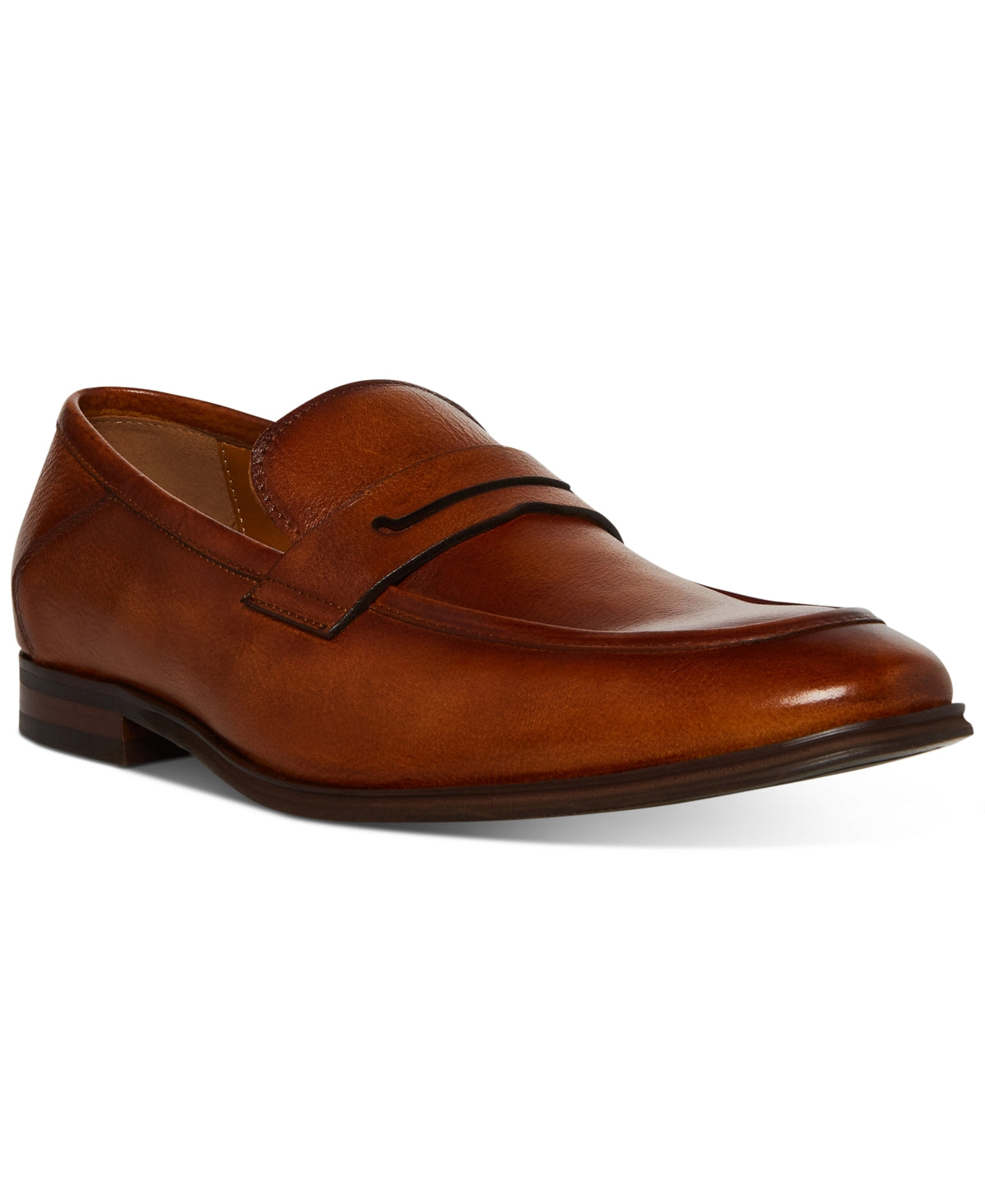 Steve Madden Axionn Couro Penny Loafer Masculino Marrom Tamanho 9,5