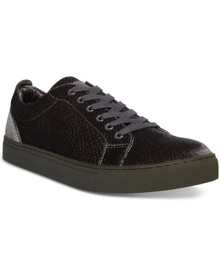Tênis de cano baixo Steve Madden Yali Velvet masculino, cinza, tamanho 9,5