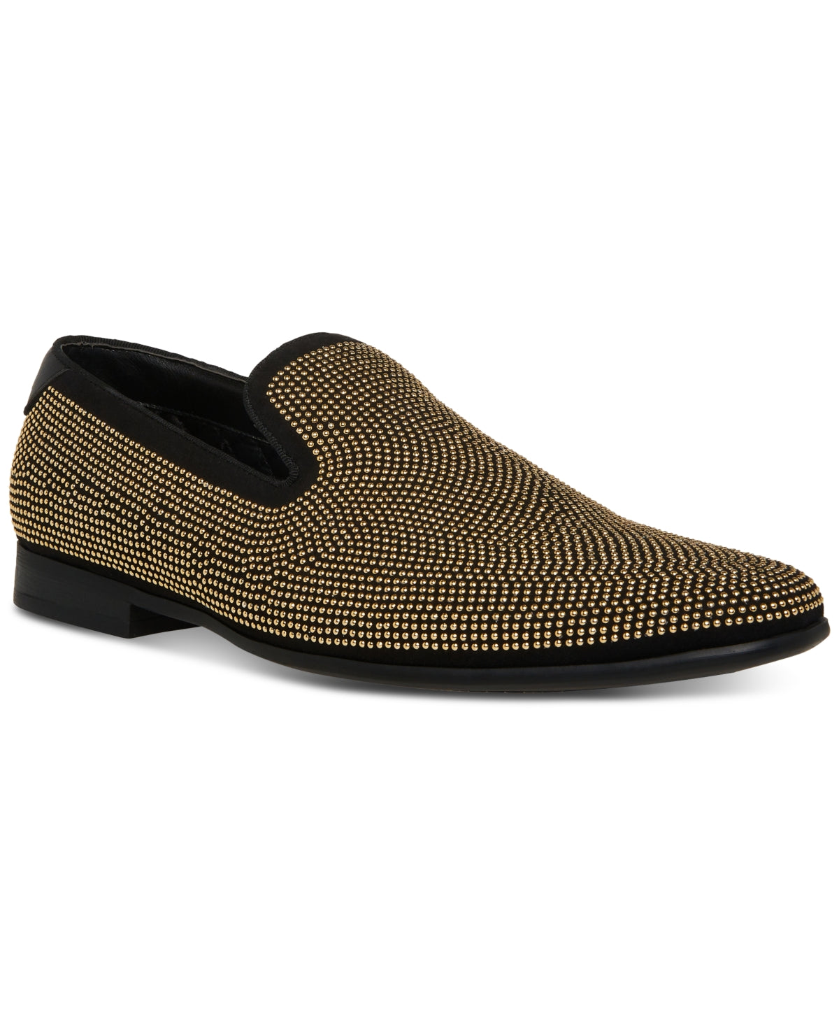 Pantufa Steve Madden Mezmoryz Stud Smoking Masculina Preta/dourada