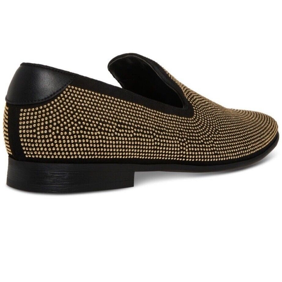 Pantufa Steve Madden Mezmoryz Stud Smoking Masculina Preta/dourada