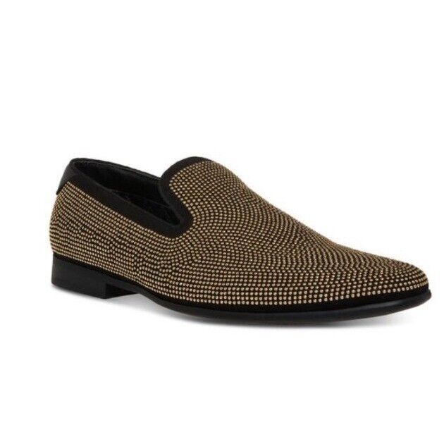 Pantufa Steve Madden Mezmoryz Stud Smoking Masculina Preta/dourada