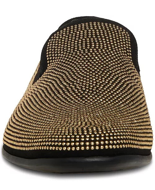 Pantufa Steve Madden Mezmoryz Stud Smoking Masculina Preta/dourada