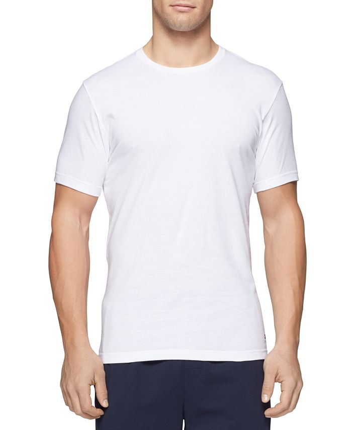Tommy Hilfiger Camiseta Masculina Classic Cotton, Pacote com 3, Branca, Tamanho Pequeno