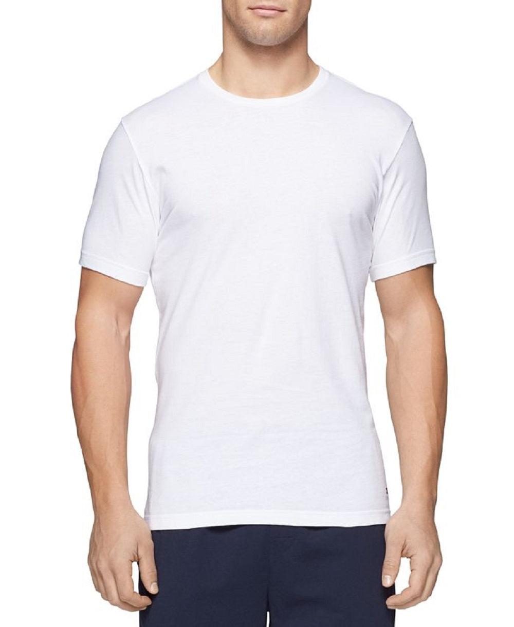 Tommy Hilfiger Camiseta Masculina Classic Cotton, Pacote com 3, Branca, Tamanho Médio