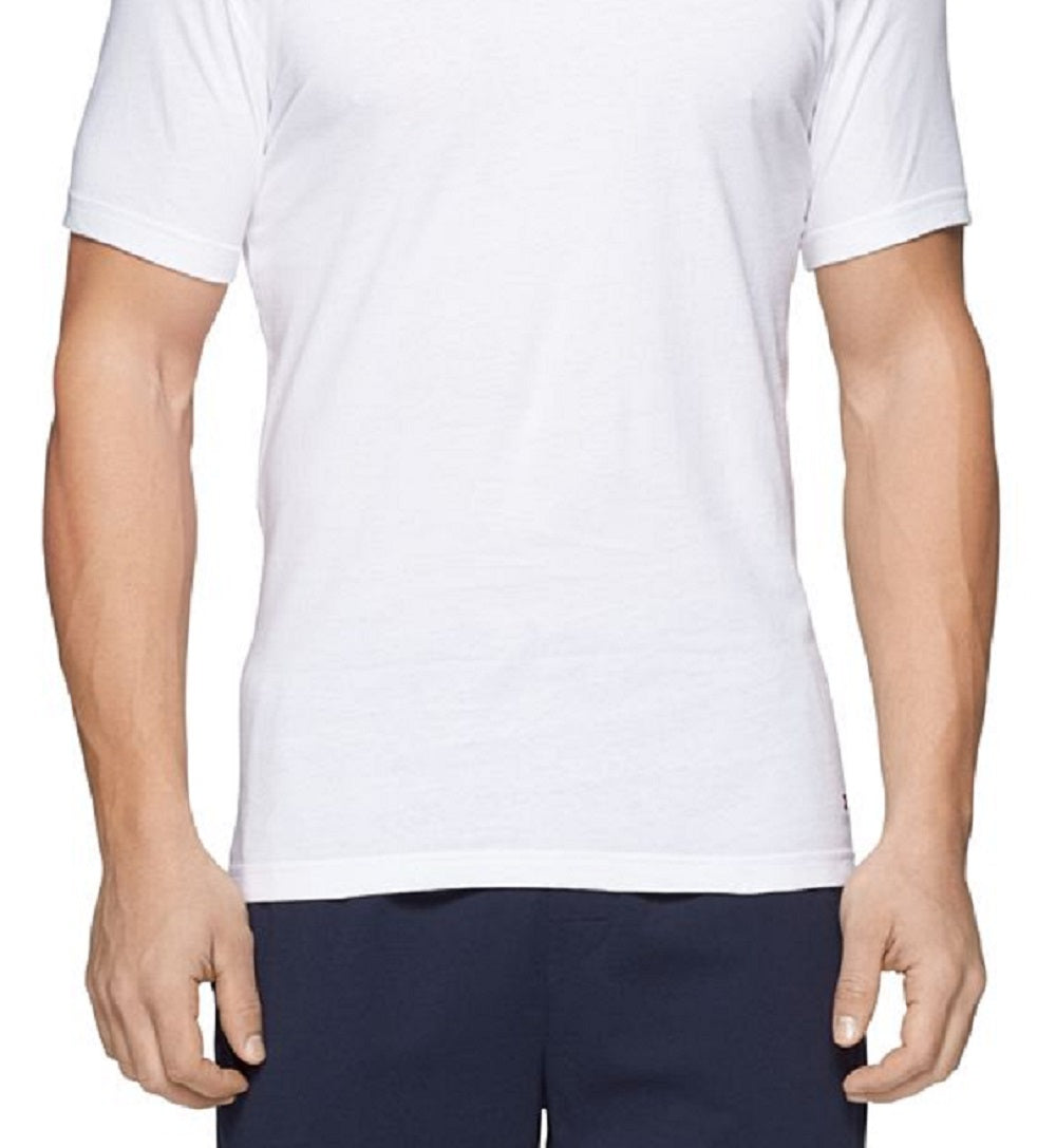 Tommy Hilfiger Camiseta Masculina Classic Cotton, Pacote com 3, Branca, Tamanho Médio