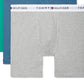 Cuecas Boxer Tommy Hilfiger Masculinas Classic Cotton, Pacote com 3, Verde, Tamanho Grande