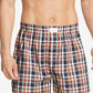 Tommy Hilfiger Boxers Masculinos Clássicos Estampados de Algodão Popeline Azul Tamanho GG
