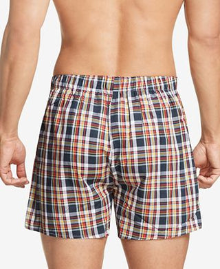 Tommy Hilfiger Men's 3 Pk Classic Printed Cotton Poplin Boxers Blue Size XXL
