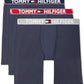 Cuecas Boxer Tommy Hilfiger Comfort Evolve Masculinas, Azul, Tamanho Grande, 3 Unidades