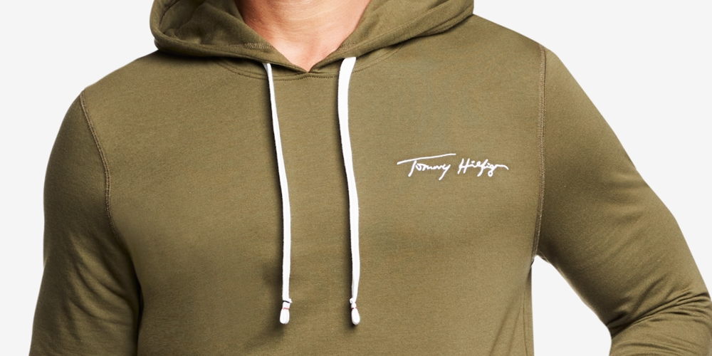 Tommy Hilfiger Moletom Masculino Modern Essentials Brushed Back Fleece Lounge Verde Tamanho Médio