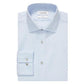 Camisa social Calvin Klein Slim Fit Masculina Antirrugas Espinha de Peixe Azul Tamanho 16X34X35